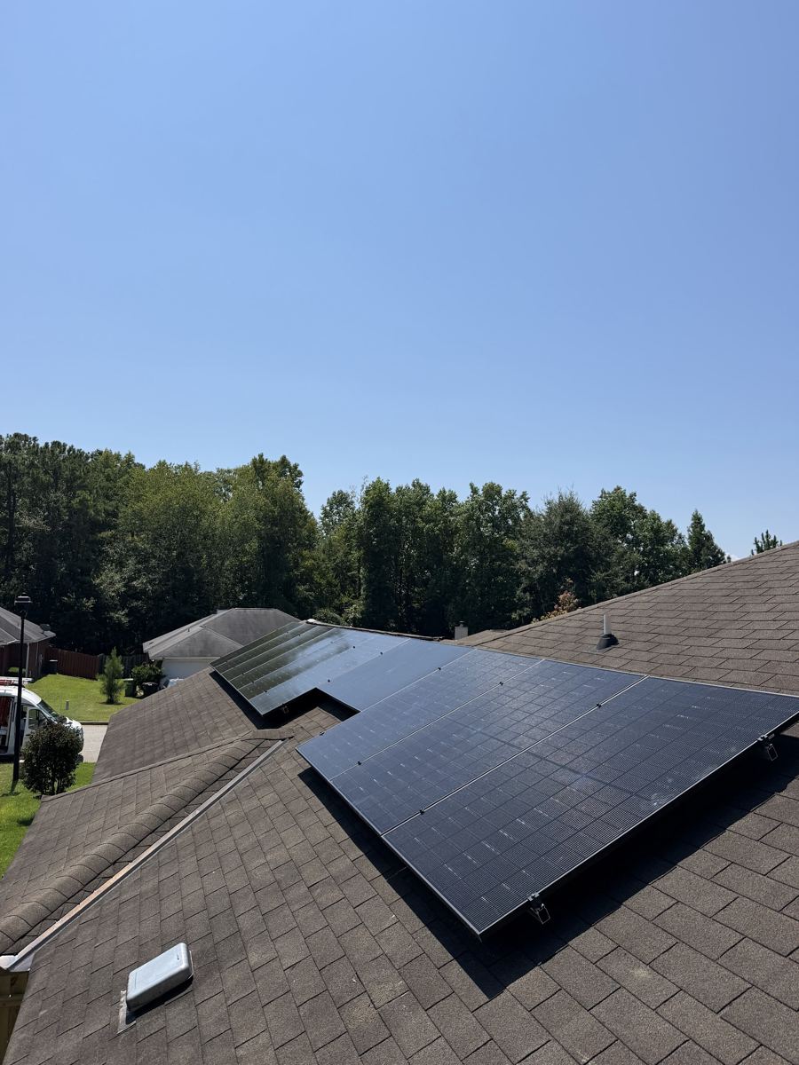 Solar panel installation on a Georgia home
